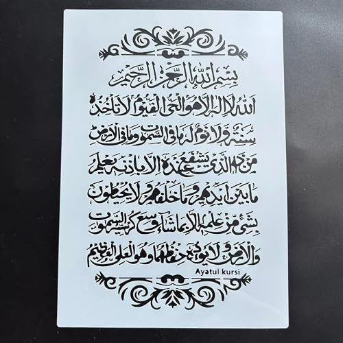 Schablonen zum Malen auf Holz, 29 x 21 cm, islamisch-arabisch, wiederverwendbare Schablonen für DIY, Malerei, Kunst, Scrapbooking, Wand, Fliesen, Möbel, Leinwand, Innen- und Außenbereich