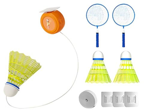 Gungtj Rebound Badminton, Badmintond Ausrüstung Praxis, Einstellbare Federball Set, Hand-Augen-Koordination, Agility-Training, Ideal für Parks und Outdoor-Spaß