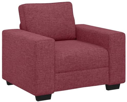 vidaXL Sessel Weinrot 60 cm Stoff, Sofa, Fernsehsessel, Einsitzer-Sofa, Loungesessel, Relaxsessel, Einsitzer-Couch, Polstersessel, Bürosessel
