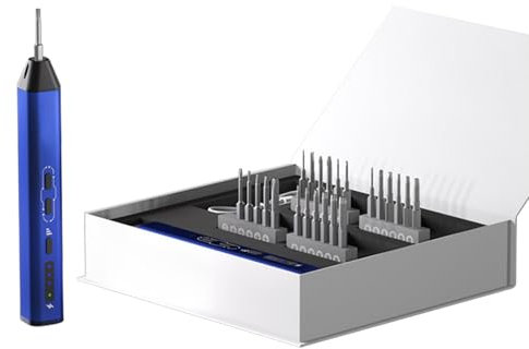 BELOWSYALER Set di cacciaviti manuali elettrici ricaricabili 24/48 in 1 strumento multifunzione con regolazione delle coppie e illuminazione a LED