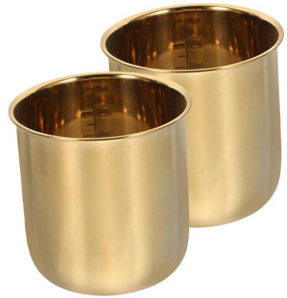 ULTECHNOVO 2piezas Tazas De Arroz De Acero Inoxidable Recipientes Para Almacenar Arroz y Comida Hogar Taza Medidora De Cocina y Recipiente Medidor