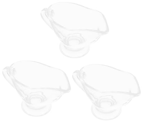BESTYASH De Cristal Transparente Con Asa Para Servir Pavo, Carne, Salsas, Aderezos Para Ensaladas, Crema, Leche Y (3 Unidades, 215 Ml)