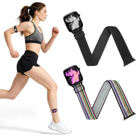 WNIPH Elastic Arm/Ankle/Bicep Straps Compatible with Apple Watch Strap 38mm 40mm 41mm 42mm (Series 11 10) for Women Men,Band Replacement Strap for iWatch Series 11 10 9 8 7 6 5 4 3 SE 3 2 1