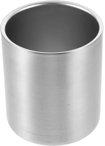 PRETYZOOM Gobelet en Acier Inoxydable Argenté 300ml Ambiance Bavaroise, Multi-usage et Solide, Voyage Maison