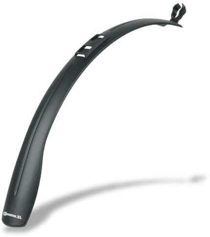 SKS GERMANY BEAVERTAIL XL REAR Garde-boue arrière pour VTT et vélos de randonnée (en plastique performance résistant aux chocs, protection les projections, montage facile, équerre acier incluse), Noir
