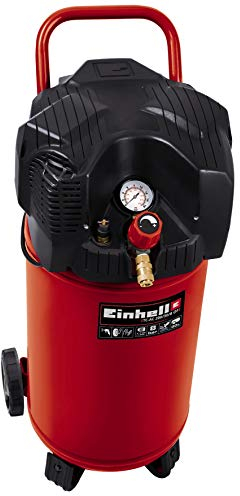 Einhell TC-AC 200/30/8 OF Compressore (220-240 V, 1100 W, serbatoio aria verticale 30 l, max 8 bar, portata max 165 l/min., cilindri 1, autolubrificato -no olio, carrelato, inc. 1 manometro)