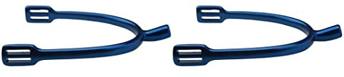 ARBO-INOX Sporen Reitsporen Edelstahlsporen,lila,rot,blau,grün,Gold,Purple,schwarz, Länge 20mm, Farbe blau