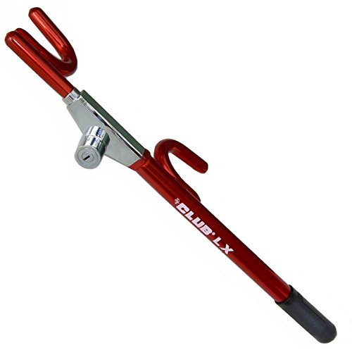 Winner International The Club 1100 LX Series Steering Wheel Lock, Red, Large