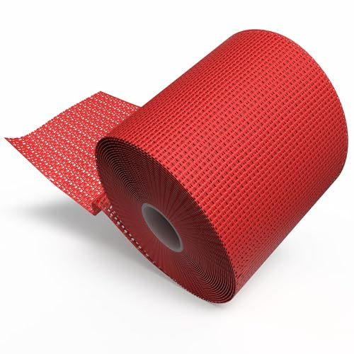 Horn Medical Horn-Haft krepp color - Kohäsive Fixierbinde, weich, rutschfest, hautverträglich, selbsthaftend, Rot (10 cm x 20 m)