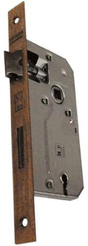 Serratura da Infilare Bordo Quadro Bronzato Patent Misura 40 mm Interasse 70 mm