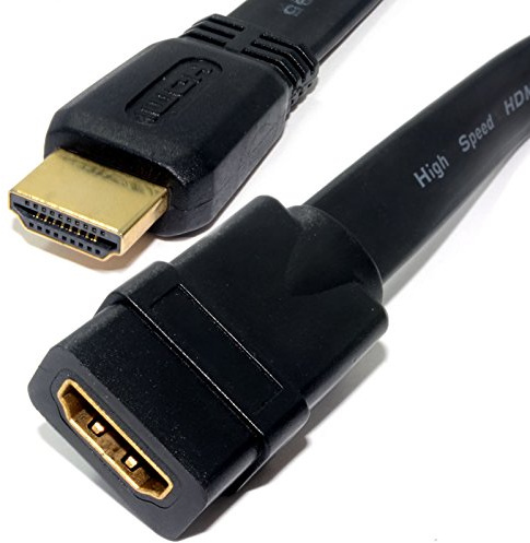kenable Flach HDMI Hoch Geschwindigkeit Verlängerung Kabel Männlich Stecker Zum Weiblich Buchse 0,5 m [0.5 Meter/0,5m]