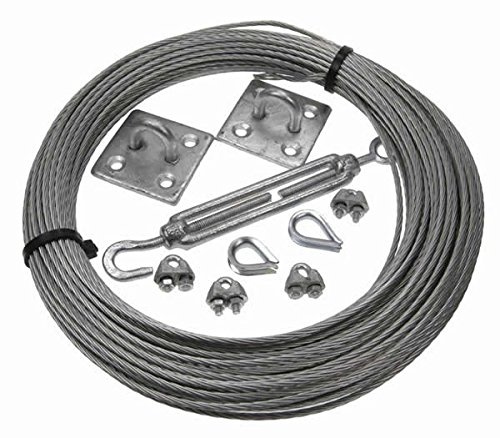 More Than Just Ropes 4mm Galvanised Steel Catenary Wire Kit (03269587545) - 10
