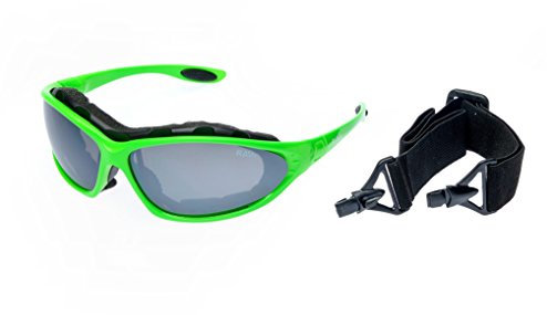Ravs Sportbrille mit Band und Bügel - Fahrraddbrille Radbrille Kitesurfing Sonnenbrille