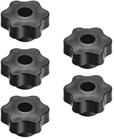 sourcing map 5 Stück Sternschraube Sternkopf Sterngriff Klemmknopf Außengewinde M8-Sternform Thermoplastik | Klemmknopf Außengewinde, Thermoplastik