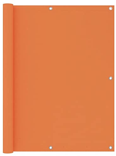 vidaXL Toldo para Balcón Parasol Pantalla Privacidad Malla Ocultación Patio Jardín Terraza Protección Impermeable Tela Oxford Naranja 120x300 cm