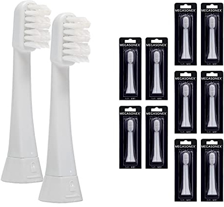 10x Megasonex Bürstenköpfe zick zack - soft