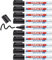 edding 95 marqueur pour verre - noir - 10 stylos - pointe ronde 1,5-3 mm - marqueurs effaçables pour vitres - marquer des surfaces en verre (vitres, tableaux,tableau blancs) - effaçables à sec