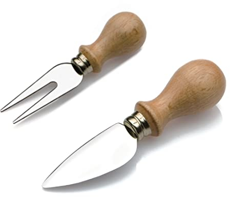 forchetta formaggio acciaio inox e coltello inox 6 cm kit coltelli per parmigiano e formaggi duri prodotti italiani CREAZIONI i Colori nel Cuore