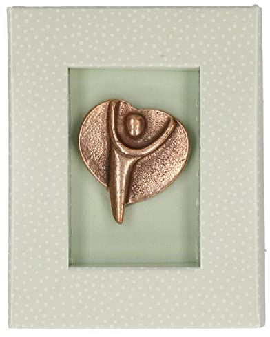 Bronzehandschmeichler Engel der Freude 3,5x3,8cm in Geschenkverpackung