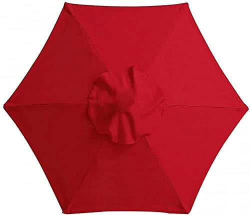 LGWG Ersatzschirm Für Den Garten,Überdachung UV-Schutz, Sonnenschirm Bespannung Ersatzbespannung, Garten Sonnenschirm Ersatzteile Für Marktschirm Und Ampelschirm-Red||3m/8 Arms