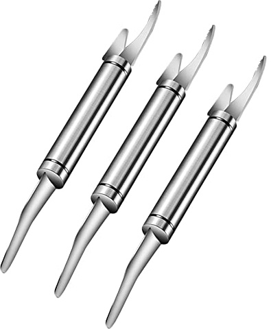 ADORAMBLING 3PC Shrimp Deveiner Tool Stainless Steel Shrimp Deveining Tool Efficient Shrimp Peeler and Deveiner Tool Portable Shrimp Cleaner Shrimp Knife for Easy Shrimp Deveining Shrimp Cleaning Tool