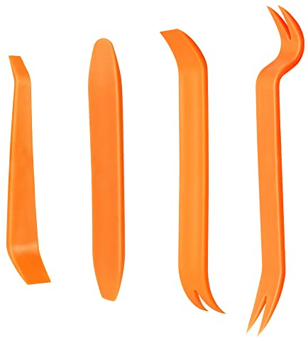 flintronic 4PCS Trim Removal Tool, Car Trim Removal kit, Tool Kits for Car Radio Door Dashboard Installation, Plastic Pry Tool, Automotive Panel Dash nterior Accessories, Repair Mechanic Bar Scraper