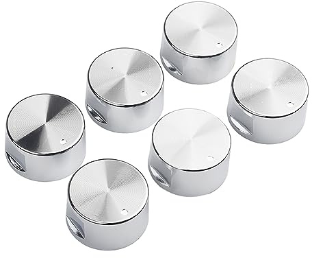 Lioaeust 6 manopole universali per interruttori di controllo, manopole rotonde in lega di alluminio, accessori da cucina, manopole per piano cottura a gas, manopole universali per fornelli da cucina,