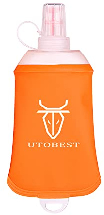 UTOBEST Weiche Trinkflasche, TPU, weiche, faltbare Wasserflasche für Trail, Trinkrucksack, Wandern, Radfahren, Klettern, 200 ml x 1 Stück