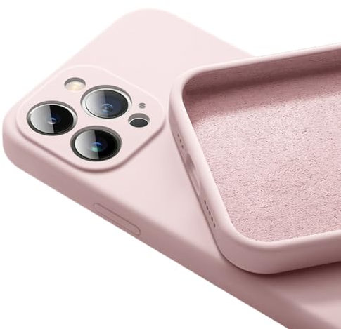 ADKOT Custodia morbida per telefono in silicone liquido quadrato di lusso per iPhone 14 13 12 11 Pro Mini Max XR Plus SE 2020 Cover, rosa, per iPhone 14 Plus