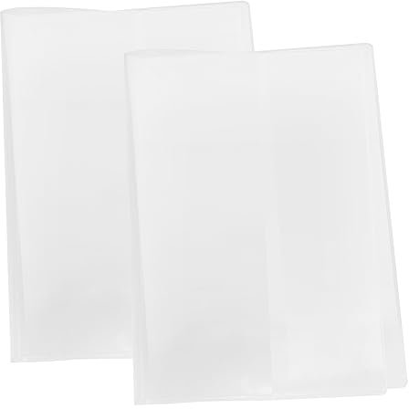 NUOBESTY 2stücke Buchhülle Durchsichtig Schutzhülle Transparent Für Notizbuch Oder Schulbuch Einband Aus Kunststoff Verschleißfest Und Kratzfest Für Schutz