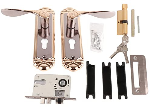 Características: Ocho Ventajas principales: Cerradura de Puerta con Manija Amortiguadora Silenciosa con 3 Llaves, Cerradura de Palanca de Puerta Anticolisión, Ahorro de Mano