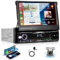 VECHTEL Radio de Coche 1 DIN con CarPlay inalámbrico Android Auto, 7 Pulgadas de Plegable Táctil Pantalla para Coche Bluetooth, FM RDS Radio, Mirror Link, 2 USB, Cámara de Respaldo
