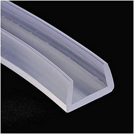 Cinta aislante de corrientes de aire Sello De Goma De Ajuste De Borde De Canal De Goma Transparente, 5 M/19 Mm * 12 Mm(19Mm*12Mm)