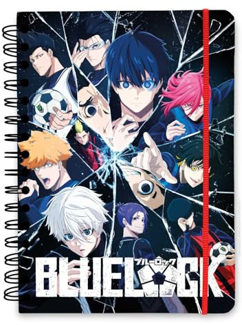 Grupo Erik A5 Notebook Blue Lock | Bullet Journal Notebooks, Dotted Notebook A5 Sketchbook | Stationery Gifts Under 10 Pounds, Blue Lock Manga Gifts