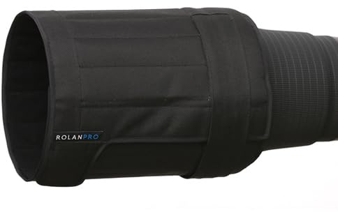 Rolanpro Teleobiettivo compatto pieghevole per Nikon Z 600 mm F6.3 VR S morbido pieghevole comodo cappuccio di ricambio # nero impermeabile