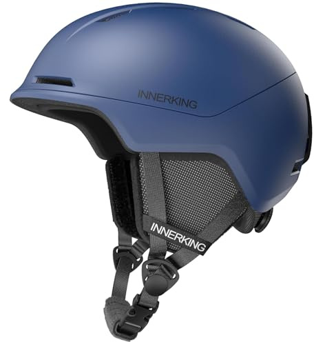 InnerKing Ski Helmet, Lightweight Adult Snowboard Helmet with Sturdy PC Shell & Shock-Absorbing EPS Foam & Soft Lining, Adjustable Snow Sport Helmets 10 Vents Men/Women - Blue M
