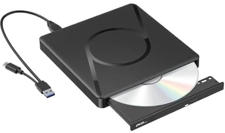 Masterizzatore Blu-Ray Esterno USB3.0 Unità Ottica Blu-Ray DVD 3D Slim Esterna Lettore Blu-Ray CD/DVD Facile Da Usare(Blu-Ray 100G Burn)
