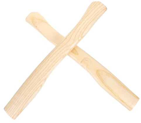 PAMINGONO 2 pièces Manche de Hache Bois Naturel Poignée Remplaçable Ergonomique pour Outils de Camping et Jardinage et Facile à Installer