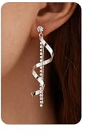 DCNCLADY Hängend Ohrringe Damen – 14K Vergoldet/Ohrringe Silber 925 Hängend Hypoallergener Lange Ohrringe Minimalistischer Schmuck für den Alltag