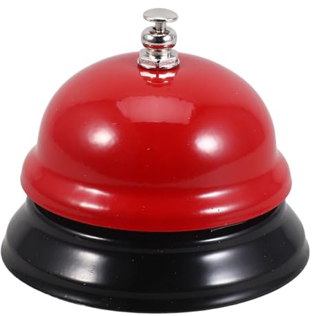 JEWEDECO Campanello da Tavolo in Metallo con Suono Distintivo per Ristorante e Ufficio, Struttura Solida
