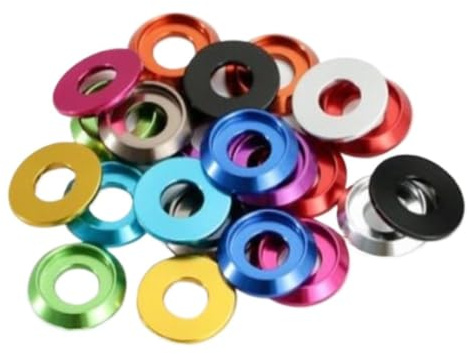 Arandela de copa de aluminio colorida M2-M8