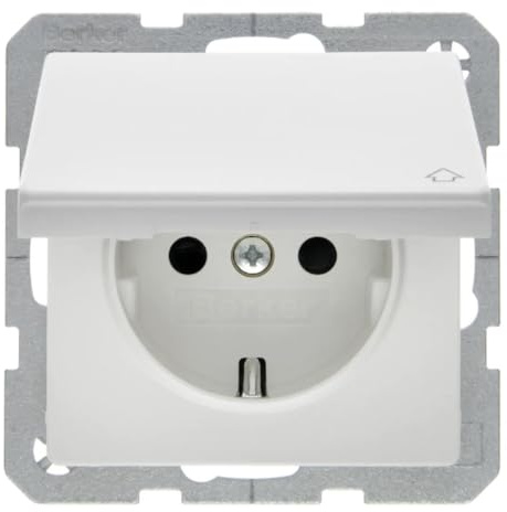 Berker SCHUKO-Steckdose 47516089 m.Klappdeckel Q.1 Steckdose 4011334313328
