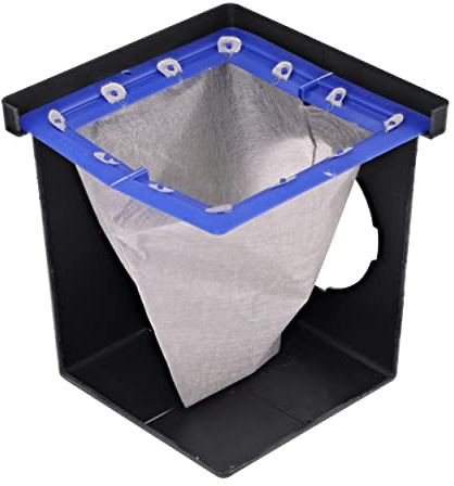 NDS 1200FFRTL Square Catch Basin Drain Filter, for Clog-Free Drainage and Infiltration Systems, Removable Filter, 12-Inch, for Small Lawns, Landscaping, and Patios, Plastic & Geotextile Fabric, White