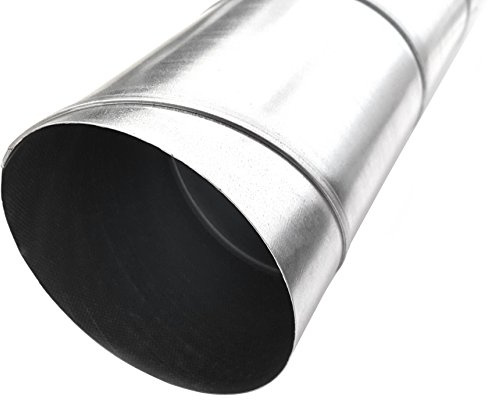 Interlmann - Condotta a spirale, L = 1000 mm DN: 80, 100, 125, 150, 160, 180, 200, 250 mm in acciaio zincato, DIN EN 12237 tubo per aerazione