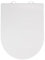WENKO WC-Sitz Calla, Toilettensitz mit Absenkautomatik, WC-Deckel mit rostfreier Fix-Clip Edelstahl-Befestigung, Thermoplast, Weiß