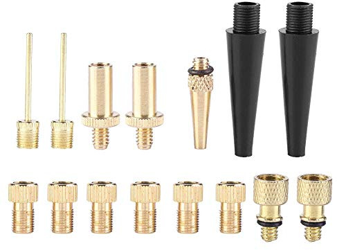 Adattatore Valvola da Bici DV AV SV - Kit di 15pz per Compressore, Pompa Aria, Gonfiatore della Gomma, Accessori per Bici