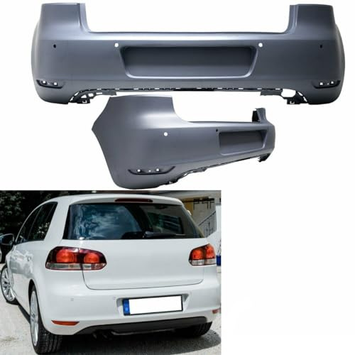 DM Autoteile 60477 Heck Stoßstange Hinten grundiert Parkhilfe kompatibel für VW GOLF 6 VI 08-12 PREMIUM