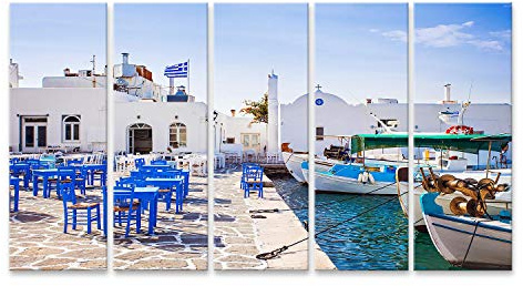 islandburner Bild auf Leinwand Griechisches Fischerdorf In Paros Naousa Griechenland Bilder Wandbilder Poster