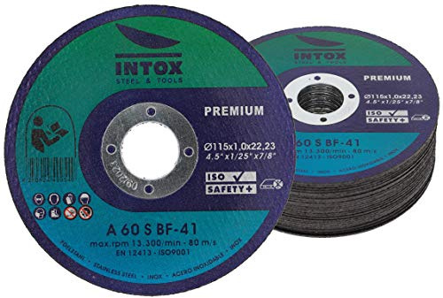 INTOX Trennscheiben 115mm x 1,0mm 25 Stück Inox Flexscheibe für Metall Stahl und Edelstahl