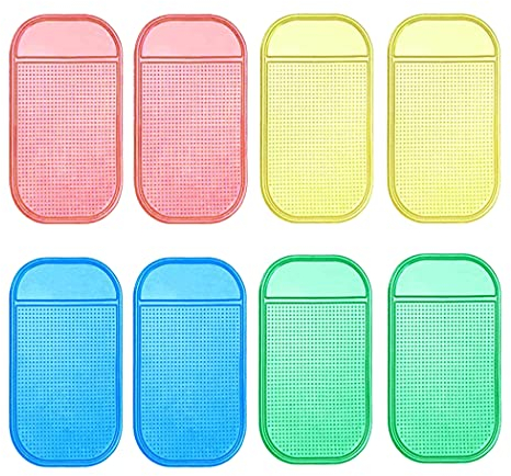 Antirutsch Werkzeuge Diamant,8 PCS Rutschfeste Diamand painting Matten Silikon Antirutschmatte zum Halten von Tablett 5D Diamantstickerei Zubehör Werkzeuge 14 * 8cm